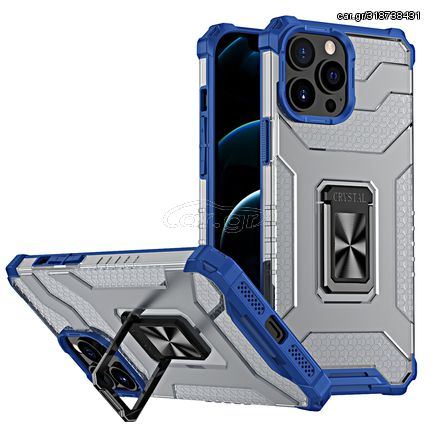 Crystal Ring Case Kickstand Tough Rugged Cover for iPhone 11 Pro blue