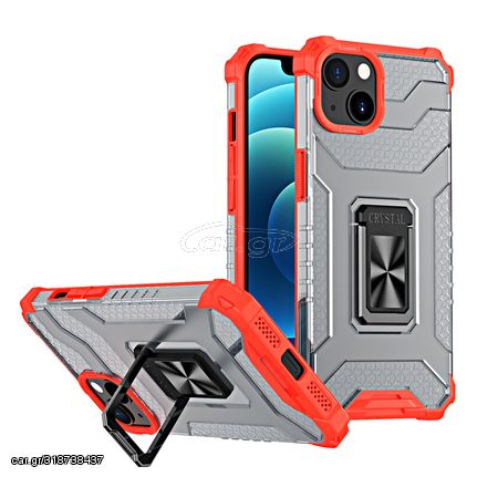 Crystal Ring Case Kickstand Tough Rugged Cover for iPhone 12 mini red