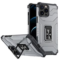 Crystal Ring Case Kickstand Tough Rugged Cover for iPhone 12 Pro Max black