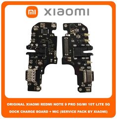 Original Γνήσιο Xiaomi Mi 10T Lite 5G, Mi10T Lite 5G (M2007J17G) Redmi Note 9 Pro 5G Note9 Pro 5G (M2007J17C) Καλωδιοταινία Φόρτισης SUB Charging Board (Charge Connector Dock Flex) + Mic Μικρόφωνο (Se