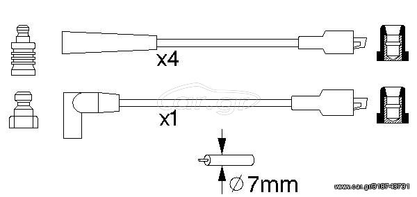 ΜΠΟΥΖΟΚΑΛΩΔΙΑ ΣΕΤ CITROEN BX GTI/PEUGEOT 309-405 (LUCAS)