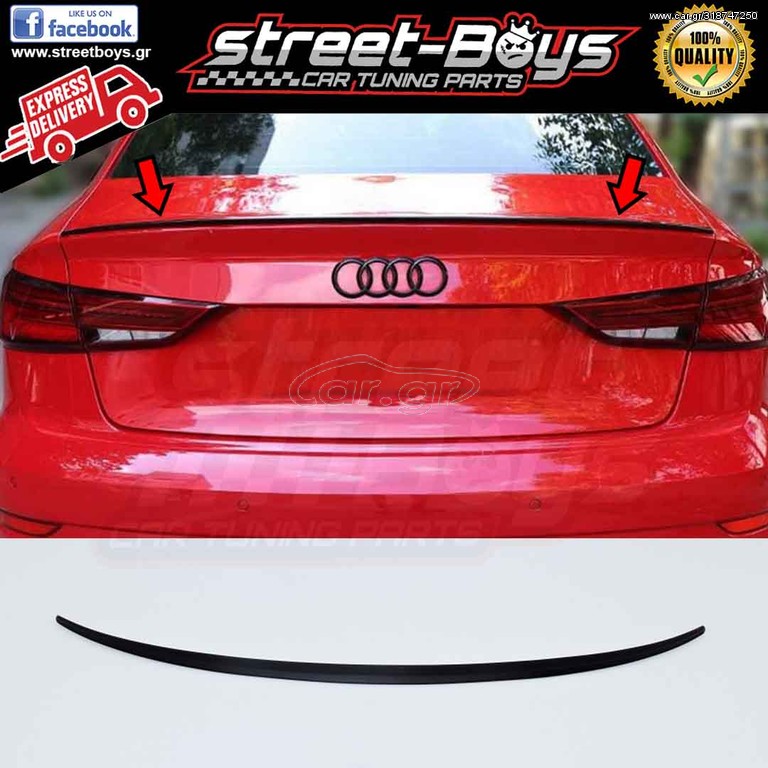 ΑΕΡΟΤΟΜΗ ΠΟΡΤ ΜΠΑΓΚΑΖ SPOILER AUDI A3 8V SEDAN | Street Boys - Car Tuning Shop |