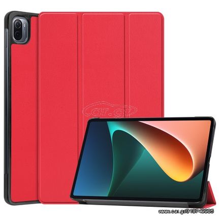 Θήκη Βιβλίο Tri-Fold με Βάση Στήριξης για Xiaomi Pad 5 - Κόκκινο