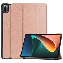 Θήκη Βιβλίο Tri-Fold με Βάση Στήριξης για Xiaomi Pad 5 - Ροζέ Χρυσαφί