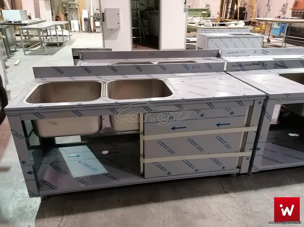 INOXWEB  26 - ΛΑΝΤΖΑ ΚΛΕΙΣΤΗ ΜΕ 2 ΓΟΥΡΝΕΣ 240Χ70Χ85 ΕΚ BM-LK2240