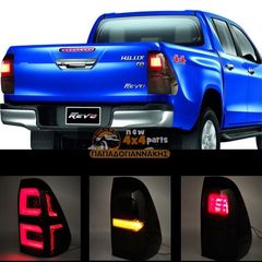 Toyota Hilux (Revo,Rocco) 2015-2020 Πίσω Φανάρια Led Τύπος {Lava Tail}