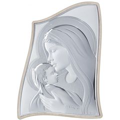 ΑΣΗΜΕΝΙΑ ΕΙΚΟΝΑ ΑΣΥΜΕΤΡΗ ΜΑΝΤΟΝΑ ΧΡΙΣΤΟΣ MA/E903/3ST-C  Ασήμι 925 επιπλατινωμένο  21,5x29,5 cm