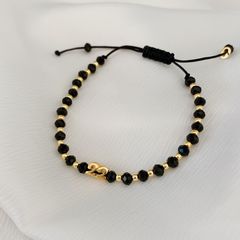 ΒΡΑΧΙΟΛΙ-ΓΟΥΡΙ 22 "BLACK GLAM" Ασήμι 925 επιπλατινωμένο