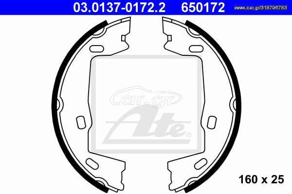 ΣΙΑΓΩΝΕΣ ΧΕΙΡΟΦΡΕΝΟΥ OPEL VECTRA Β->2003 160Χ25 - 650172