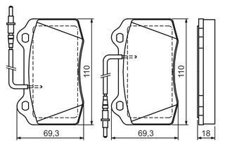 ΤΑΚΑΚΙΑ PEUGEOT 406 3.0 ΕΜΠΡΟΣ 17.8ΜΜ - 0986424658