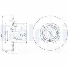 ΔΙΣΚΟΠΛΑΚΑ CHEVROLET ΜΑΤΙΖ ΕΜΠΡΟΣ 236Χ12.6ΜΜ - BG3551