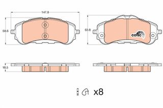 ΤΑΚΑΚΙΑ PEUGEOT 308 ΕΜΠΡΟΣ 283ΜΜ - GDB2044