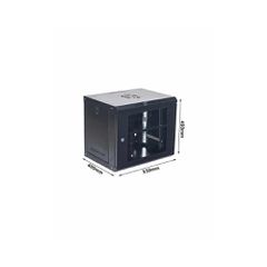 Επιτοίχο RACK AR-530-9U 9U με γυάλινη πόρτα και αποσπώμενα πλαϊνά