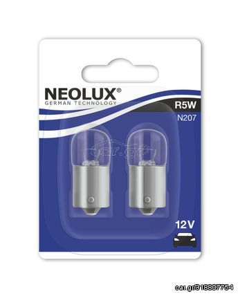 NEOLUX R5W 12V 5W BA15s (N207-02B) 2τμχ