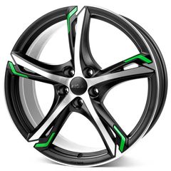 RONAL R62 Green 7.5x17" ( Dull Black/ Polished )