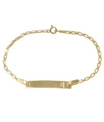 Παιδική Ταυτότητα Χρυσή Κ9 με Σχέδιο Κορώνα και Σμάλτο – 16cm 17515C