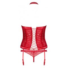 Obsessive Flameria Tempting Corset with Thong-thumb-2