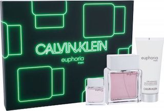 CALVIN KLEIN Euphoria SET For Men: EDT 100ml + EDT 15ml + aftershave balm 100ml