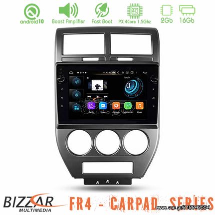 Bizzar FR4 Series CarPad 10″ για Jeep Compass 2007-2008