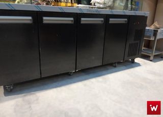 INOXWEB 24-Ψυγείο πάγκος συντήρηση με 4 πόρτες BLACK LINE 225X60X87 εκ ID-PSM22560BLC