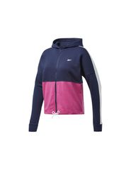 Reebok Training Essentials Γυναικεία Ζακέτα Φούτερ με Κουκούλα Μπλε FU2205