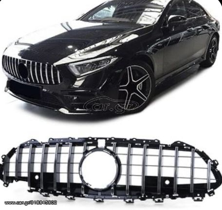 ΜΑΣΚΑ ΕΜΠΡΟΣ MERCEDES CLS-Class C257 (2018-up) Panamericana GTR Design Black - Chrome PDC / Camera