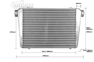 USA INTERCOOLER  600x450x100mm - 76mm  - UNIVERSAL INTERCOOLER  BOOST PRODUCTS  MADE IN USA