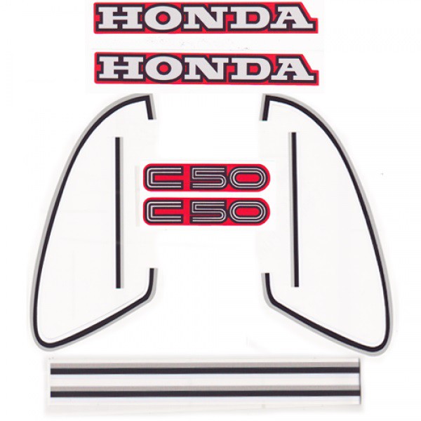 ΑΥΤΟΚΟΛΛΗΤΑ ΓΙΑ HONDA C-50C ΚΟΚΚΙΝΟ ΣΕΤ