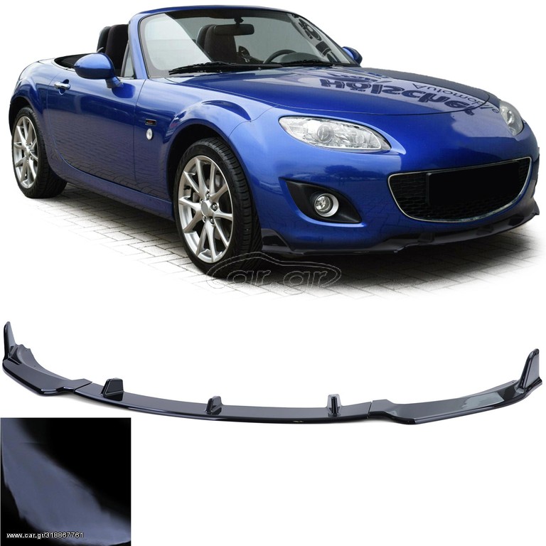 Mazda MX5 NC Facelift 2008-2014 Front spoiler lip bumper black gloss