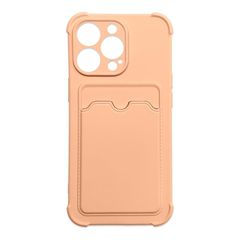 Card Armor Case cover for iPhone 13 mini card wallet Air Bag armored housing pink