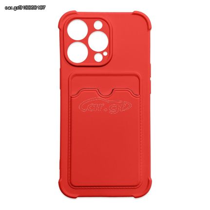 Card Armor Case cover for iPhone 13 Pro card wallet Air Bag armored housing red