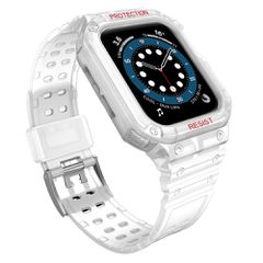 Protect Strap Band for Apple Watch 42/44/45mm Armored Case Strap - Transparent