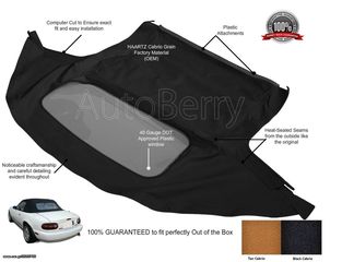 MAZDA-BMW-AUDI-VW-MINI ΚΟΥΚΟΥΛΕΣ MOHAIR / VINYL SOFT TOP-thumb-2