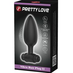 Pretty Love Vibra Butt Plug II Black-thumb-9