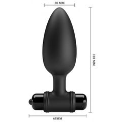 Pretty Love Vibra Butt Plug II Black-thumb-6