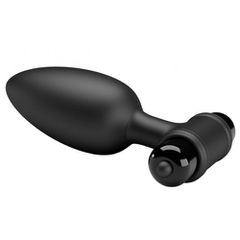 Pretty Love Vibra Butt Plug II Black-thumb-4