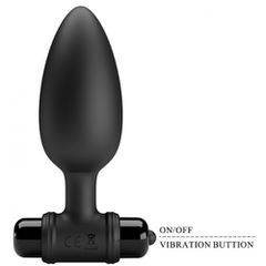 Pretty Love Vibra Butt Plug II Black-thumb-7