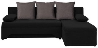 16638839 Γωνιακός καναπές Lamor- Μαύρο Υλικό κατασκευής   Μοριοσανίδα, μασίφ ξύλο, κόντρα πλακέ και HDF  Κάθισμα: Foam      , 1 Τεμάχιο