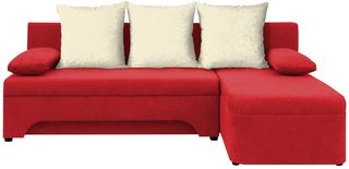 16678779 Γωνιακός καναπές Lamor-Κόκκινο - Λευκό Μασίφ Ξύλο,Μοριοσανίδα,Κόντρα πλακέ , 1 Τεμάχιο