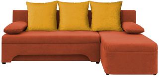 16678789 Γωνιακός καναπές Lamor-Πορτοκαλί - Κίτρινο Μασίφ Ξύλο,Μοριοσανίδα,Κόντρα πλακέ , 1 Τεμάχιο