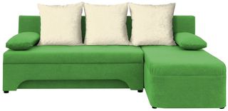 16678799 Γωνιακός καναπές Lamor-Πράσινο - Λευκό Μασίφ Ξύλο,Μοριοσανίδα,Κόντρα πλακέ , 1 Τεμάχιο