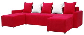 16678669 Γωνιακός καναπές Fedora-Κόκκινο Μασίφ Ξύλο,Μοριοσανίδα,Κόντρα πλακέ , 1 Τεμάχιο