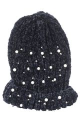 ΜΑΥΡΟΣ ΣΕΝΙΛ ΣΚΟΥΦΟΣ ΜΕ ΠΕΡΛΕΣ