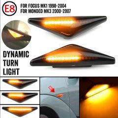 Πλαϊνά Φλας Φτερού Για Ford Focus 98-04 / Mondeo 00-07 Led Dynamic Φιμέ 2 Τεμάχια