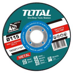 TOTAL ΔΙΣΚΟΣ ΚΟΠΗΣ ΙΝΟΧ - ΜΕΤΑΛΛΟΥ 115 Χ 1.2mm ΣΕ ΜΕΤΑΛΛΙΚΟ ΚΟΥΤΑΚΙ (TAC2211155)