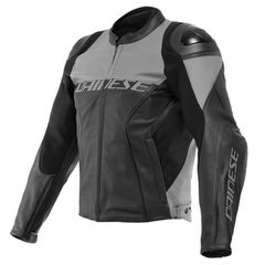 ΜΠΟΥΦΑΝ DAINESE RACING 4 LEATHER JACKET PERF. (Black/Charcoal-Gray)