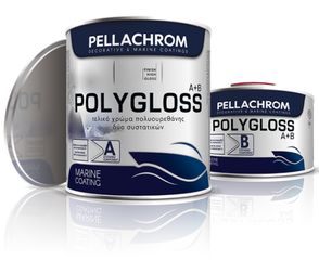 POLYGLOSS ΧΡΩΜΑ ΣΚΑΦΩΝ Α+Β 700 WHITE PELLACHROM 750ML (F)