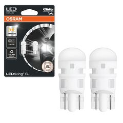 Λάμπες Led Osram T10 12volt 1watt Πορτοκαλί Για Φλας 2 Τεμάχια 2827DYP-02B