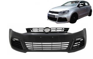 Προφυλακτήρας εμπρός VW Polo 6R (2009-2017) look R20 με LED φώτα ημέρας και μάσκα-thumb-3