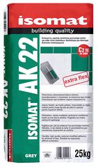 AK-22 ΚΟΛΛΑ ΠΛΑΚΙΔΙΩΝ C2TE S1 ΓΚΡΙ ISOMAT 25KG (4a)